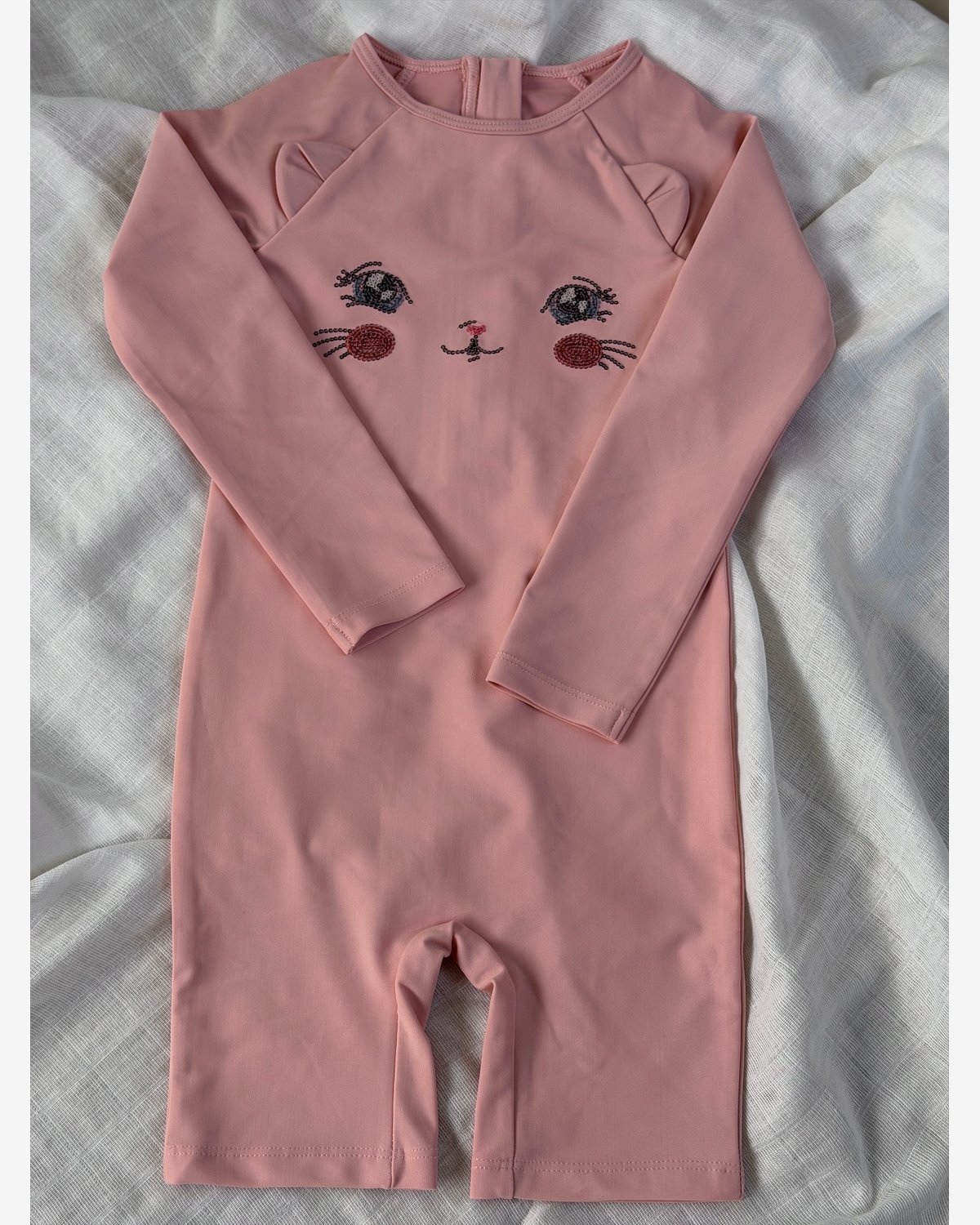 Badedrakt Langermet m/ Glitrende Paljetter – UV 40+ | Kitty Onesie