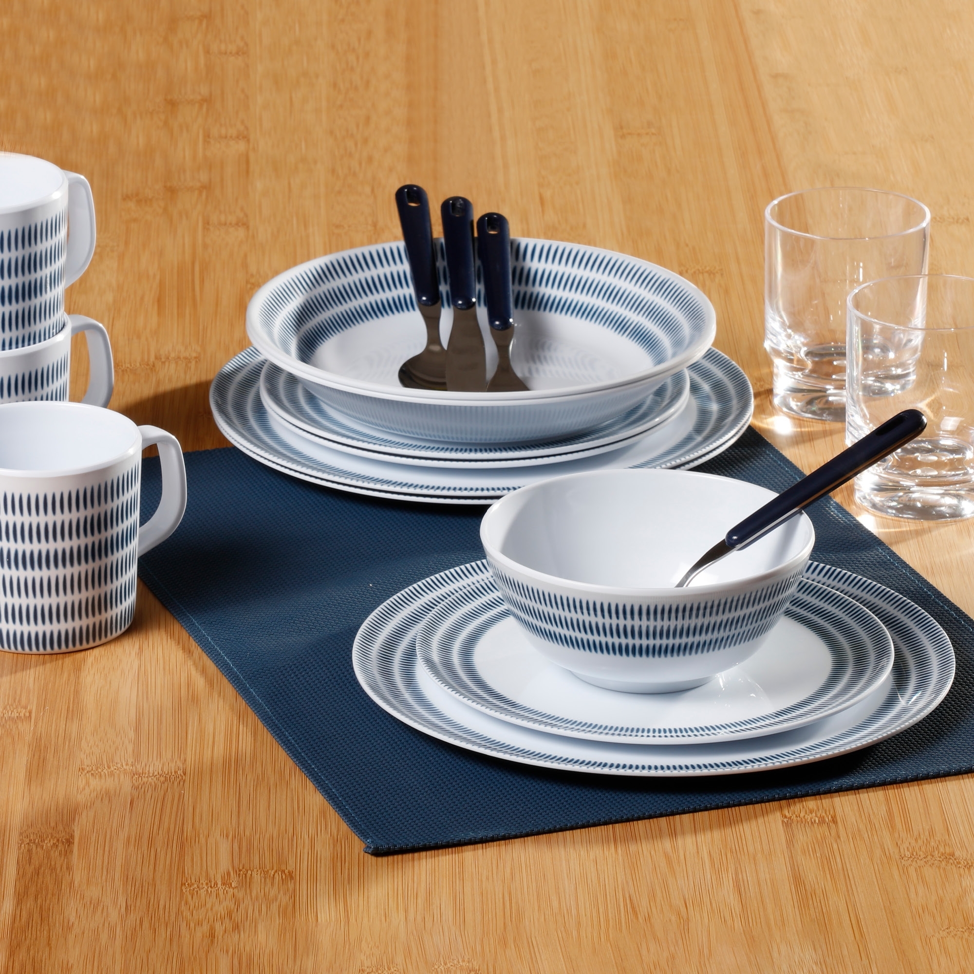 Brunner Bluebay Melamingeschirr-Set 16-tlg.