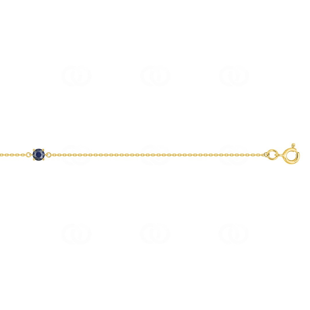 Armband 750/18 K Gelbgold mit Saphir 4-Griff