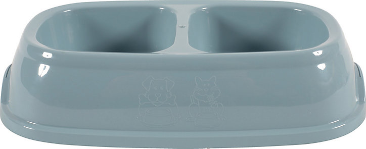 Gamelle double en plastique pour chat