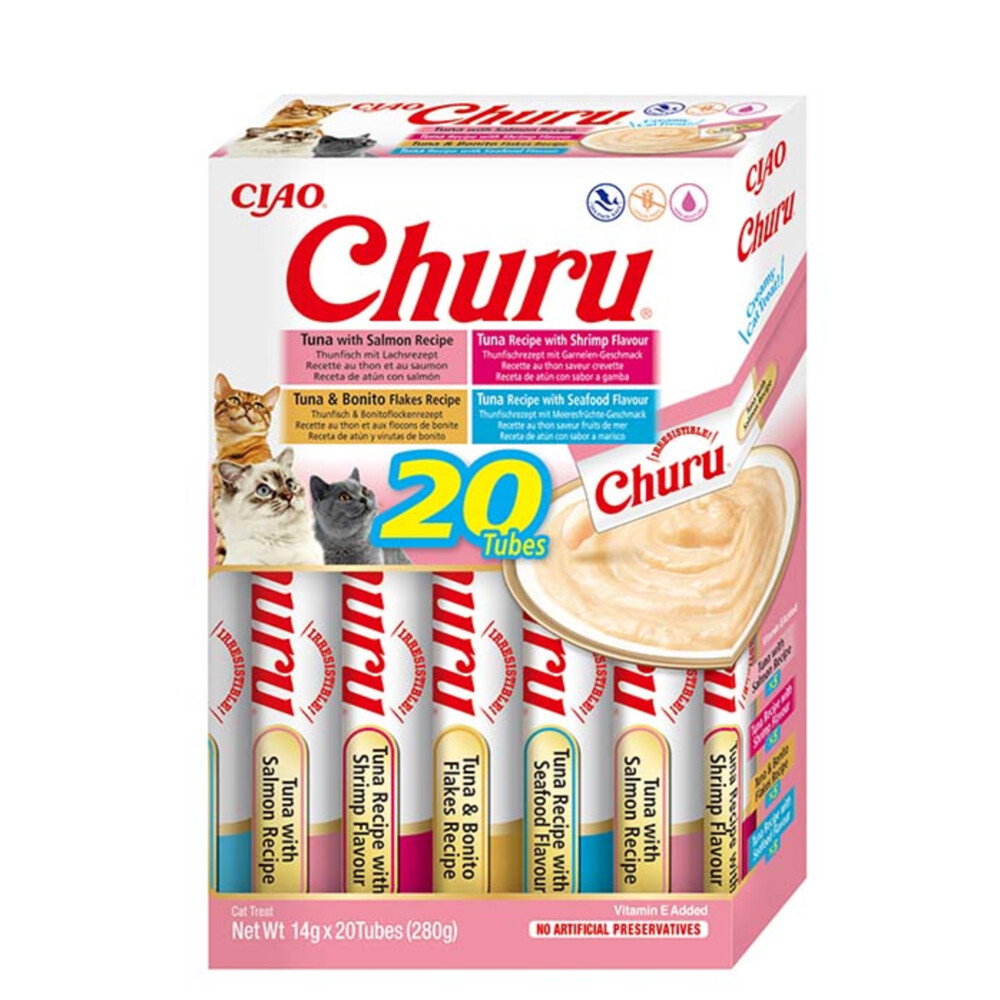 Ciao Churu Kattensnack Multipack Tuna Seafood20 x 14 gr