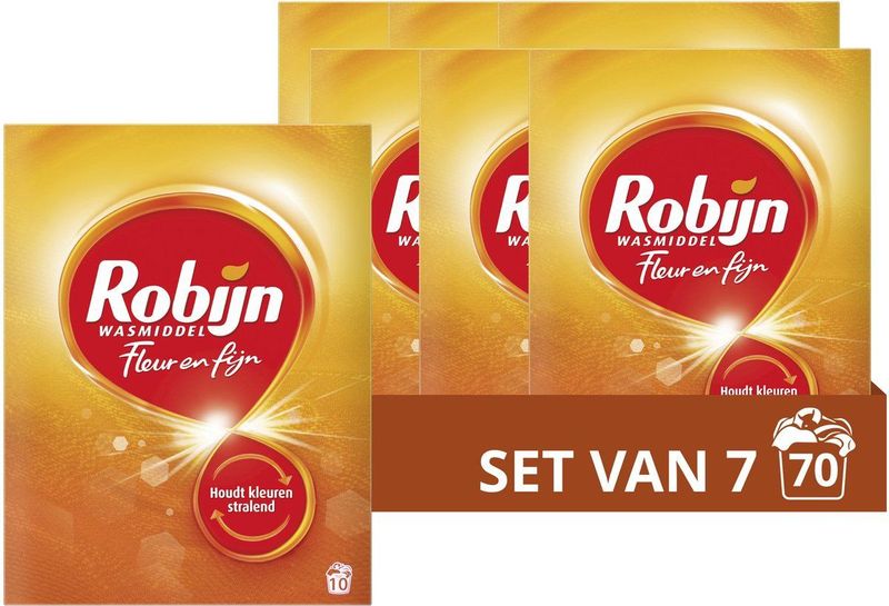 Robijn - Fleur & Fijn Waspoeder - 1,5 kg - Voor Fijne Kleding - Kleurbehoud