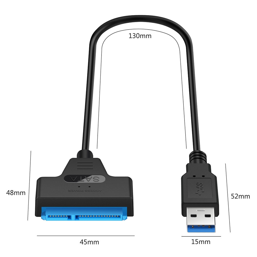 USB 3.0 SATA 22pin SSD / HDD Festplatten Adapter Kabel (2.5