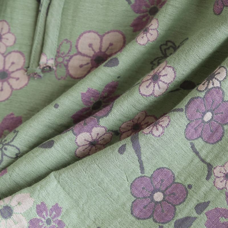 Somnus - Pyjamaset: Lange mouwen, bloemenprint, kikker, knoopjestop + broek