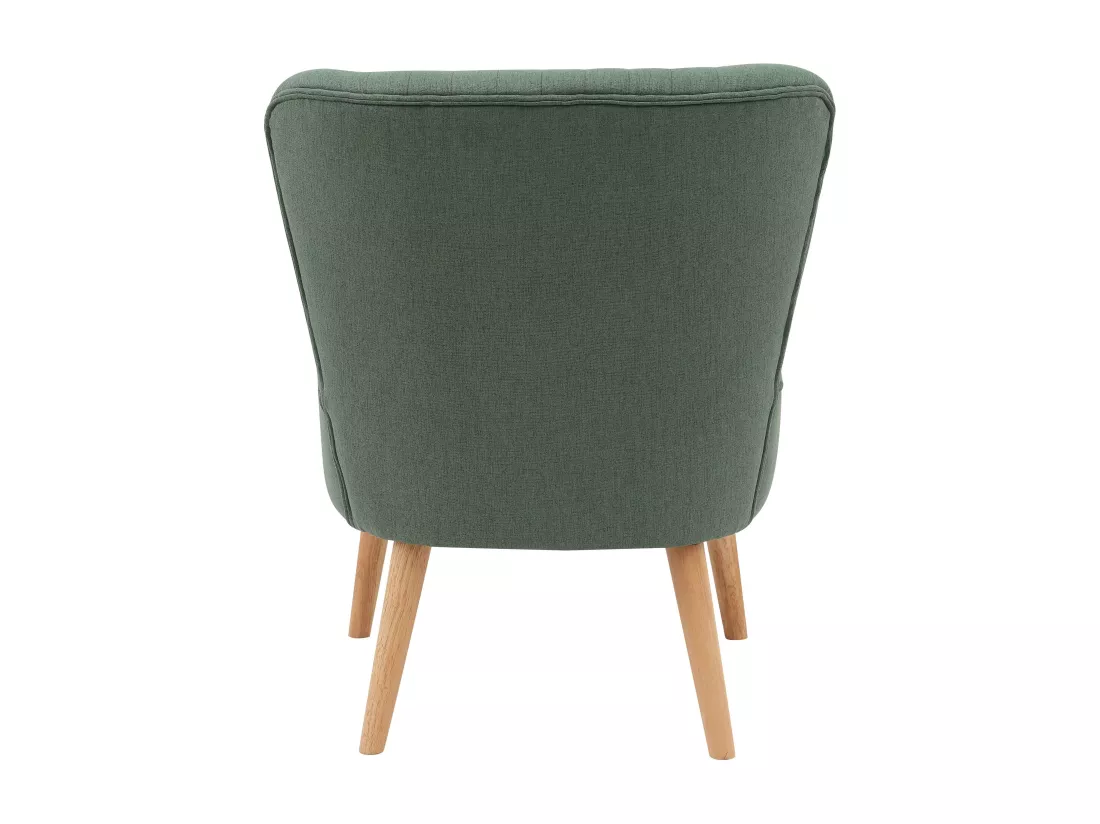 Lot de 2 fauteuils style crapaud en tissu vert