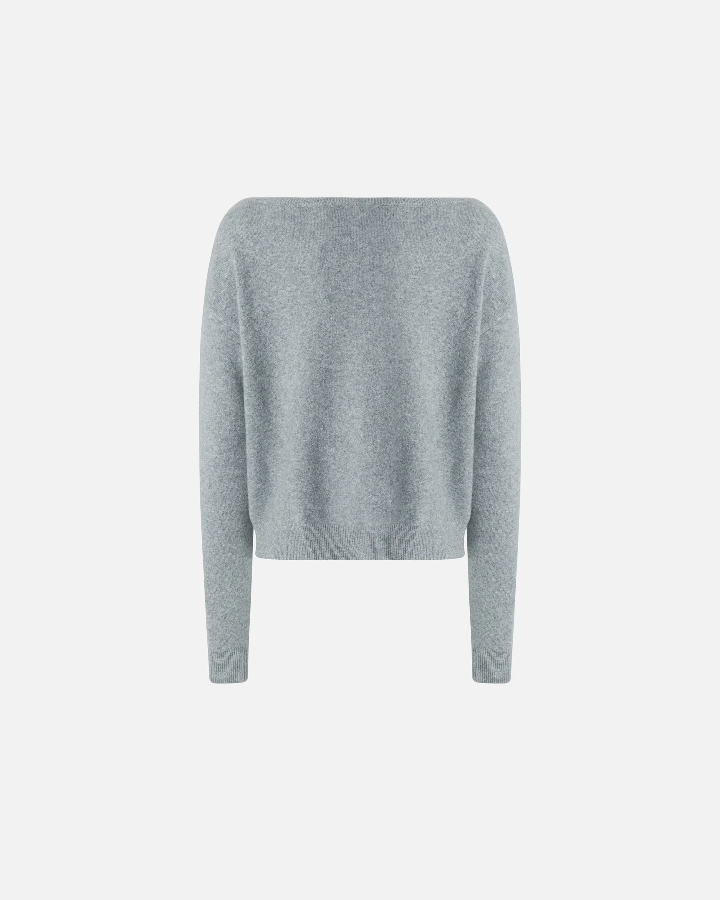 Pull mélangé avec logo brodé | Gris