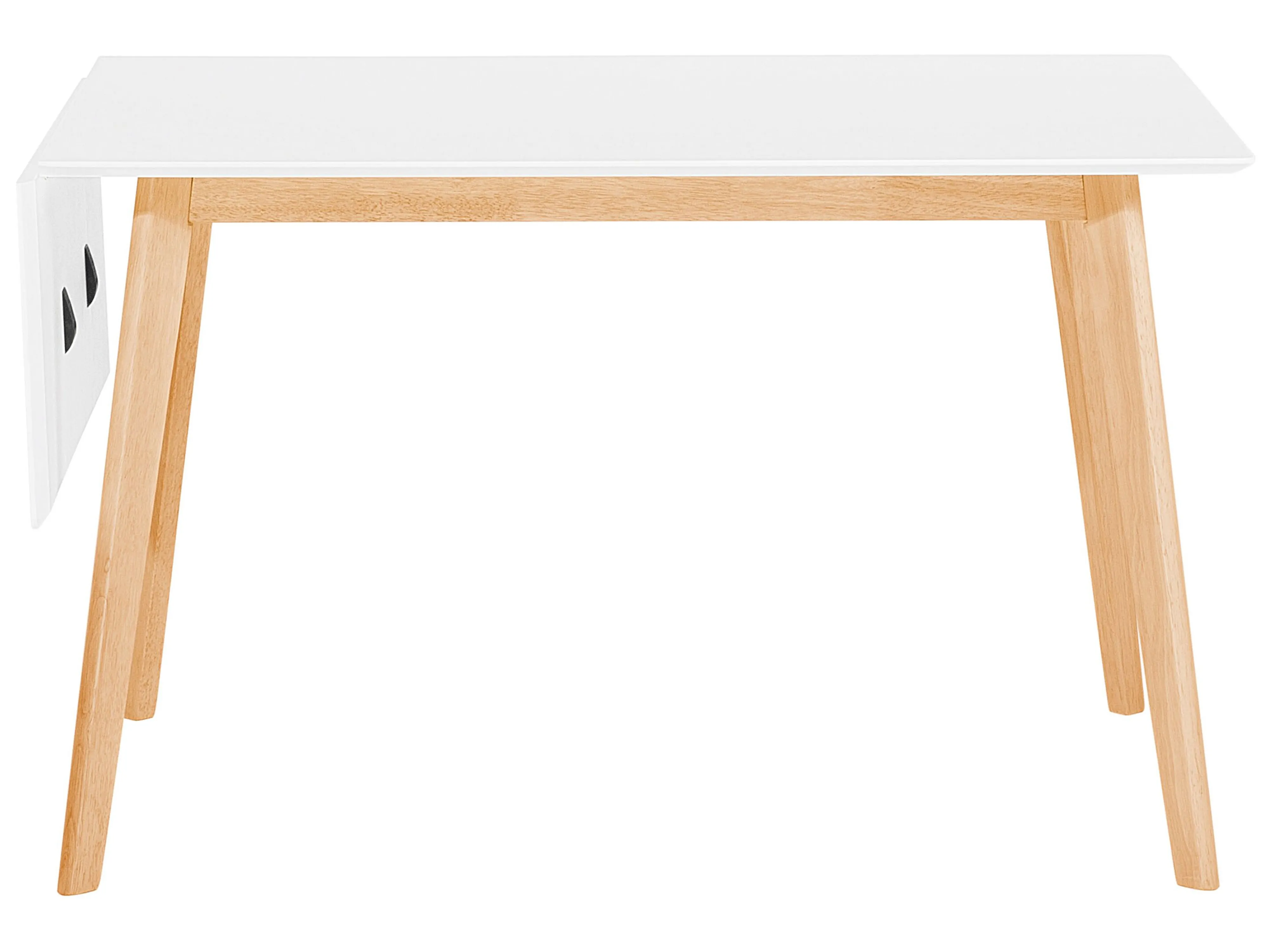 Eettafel uitschuifbaar MEDIO Wit 80 cm 120/155 cm