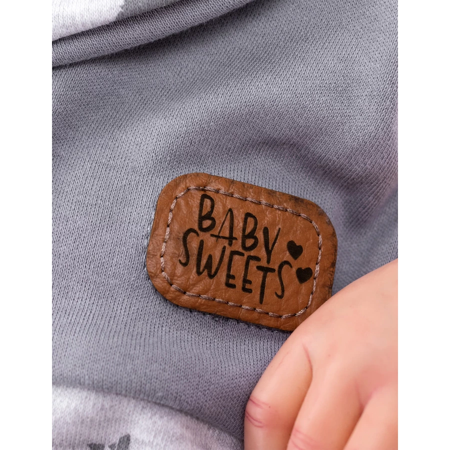 Baby Sweets 2tlg Set Strampler + Halstuch Lieblingsstücke Sterne grau hellgrau