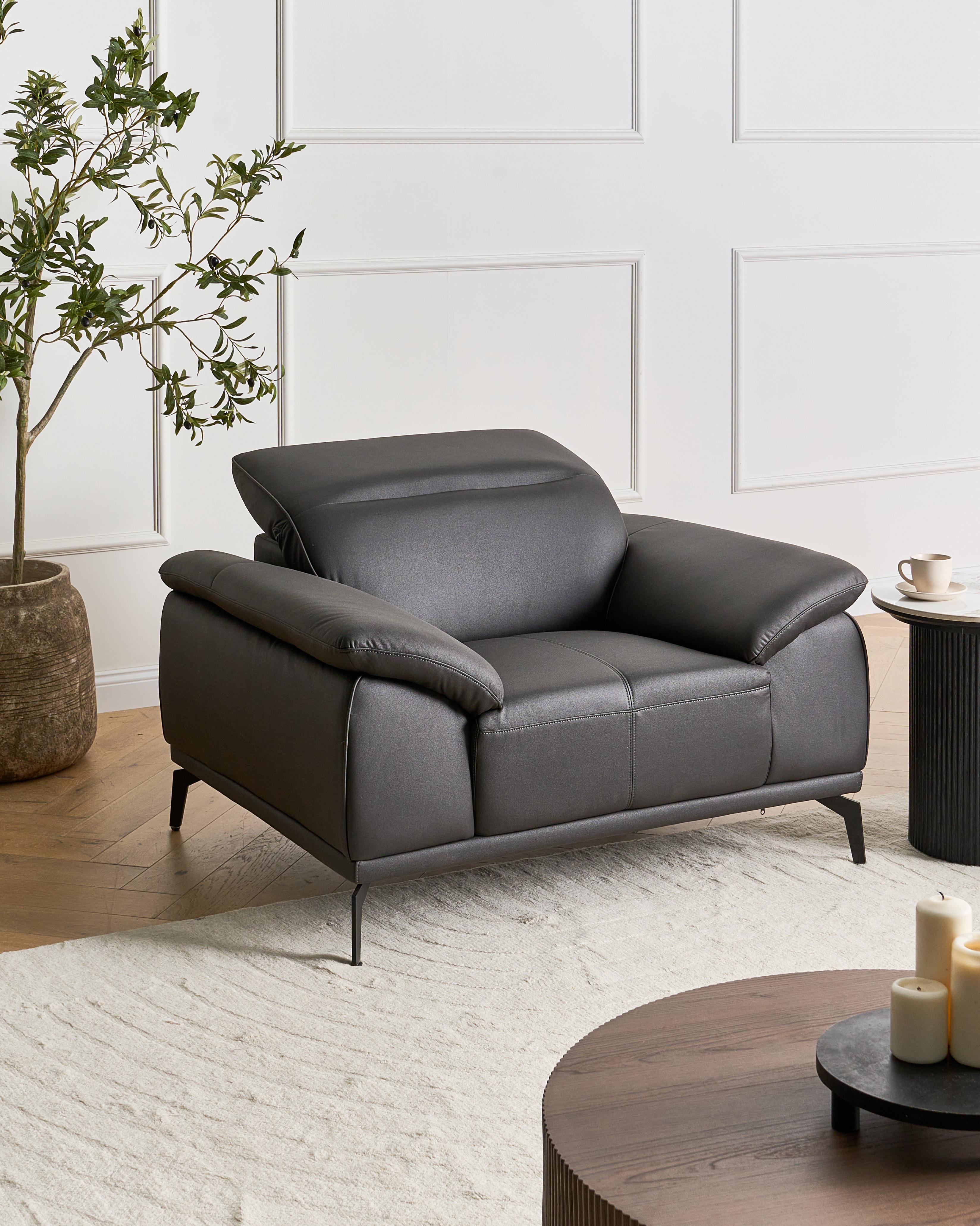Fauteuil VEJEN Kunstleer Zwart