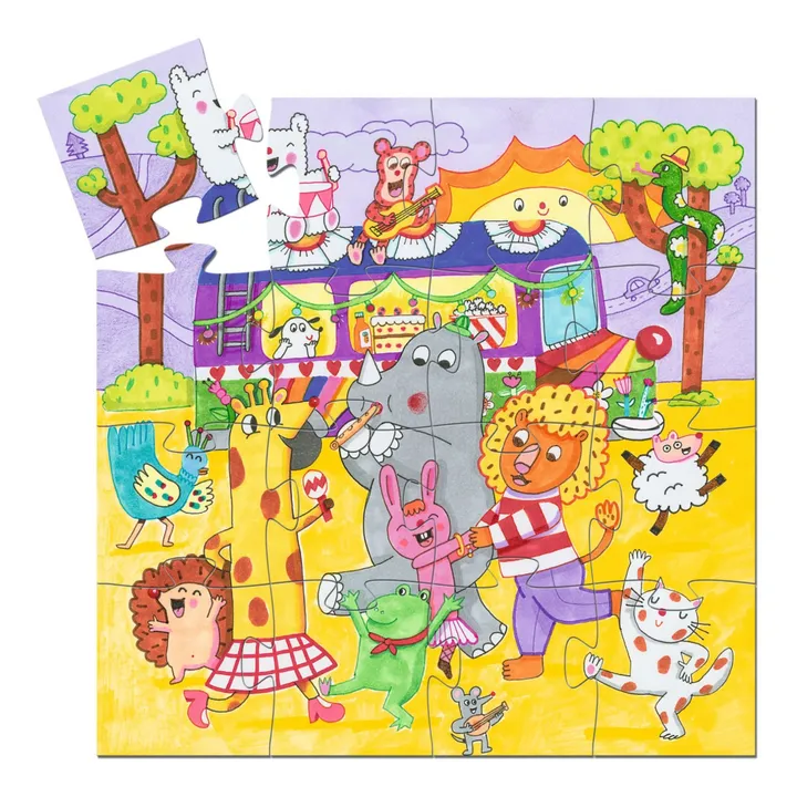 Djeco Puzzle bus arc-en-ciel - 16 pièces