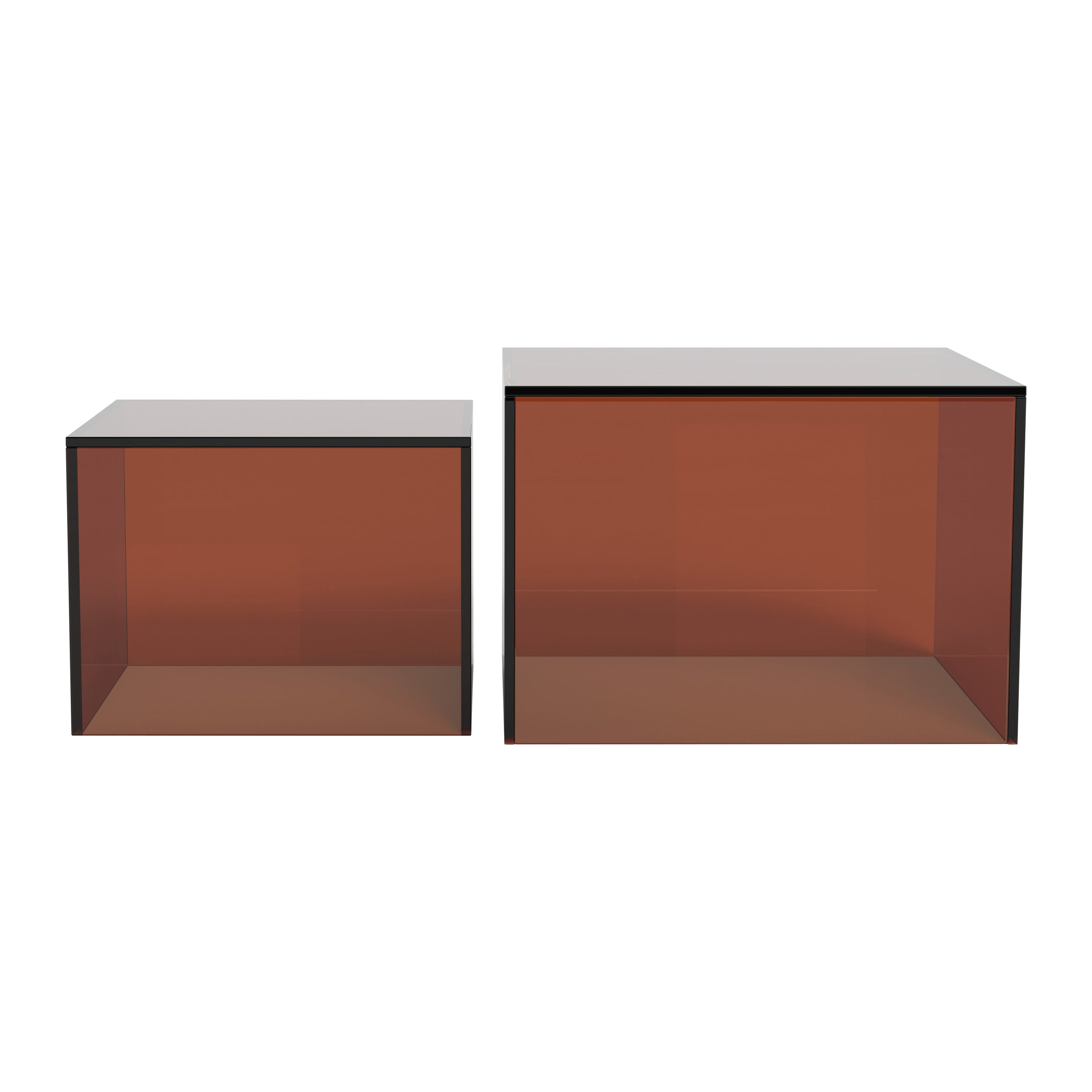 by fonQ Float Bijzettafel - Set van 2 - Bruin