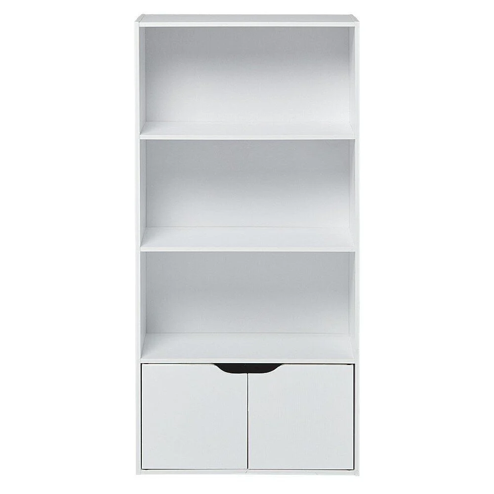 Étagère large Adam en bois blanc 4 niches
