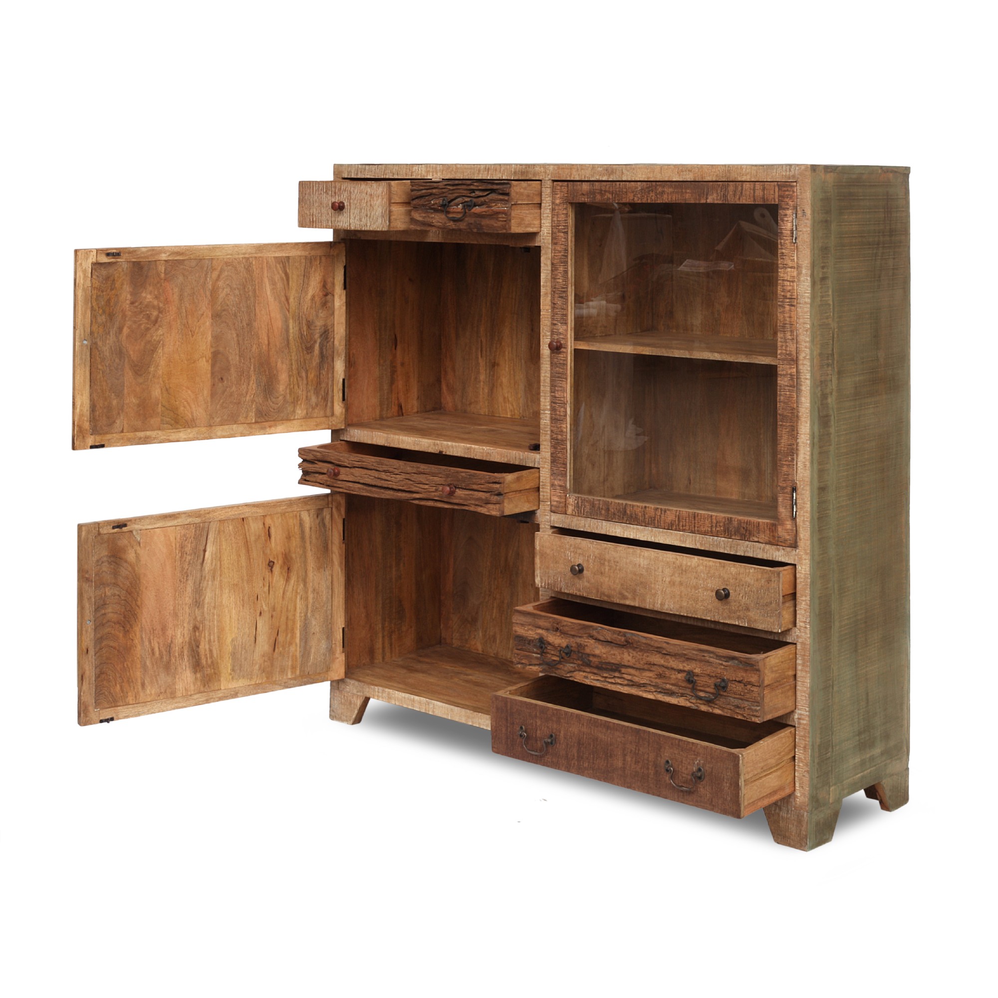 Highboard 'Codol', natur, B 149 cm, H 148 cm, T 40 cm von fischer's lagerhaus