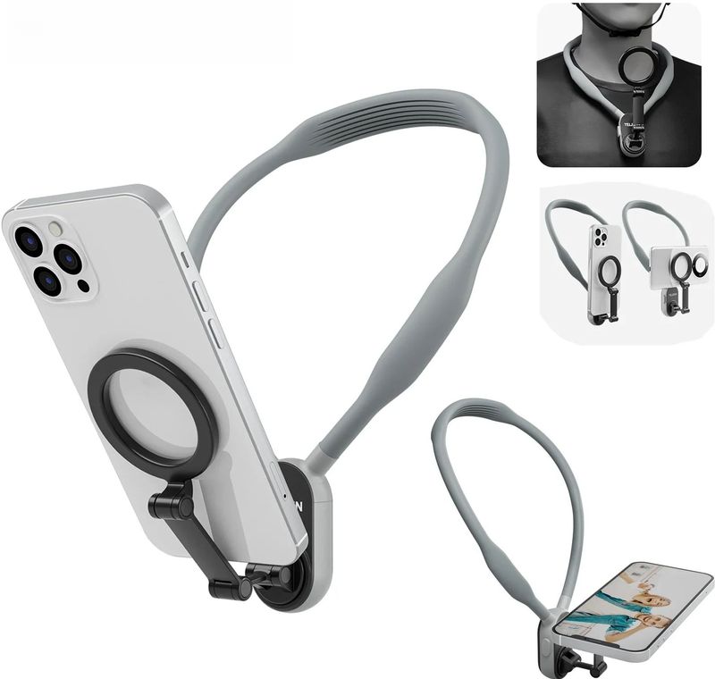 TELESIN - Siliconen Magnetische Nek Mount - Telefoon Accessoires