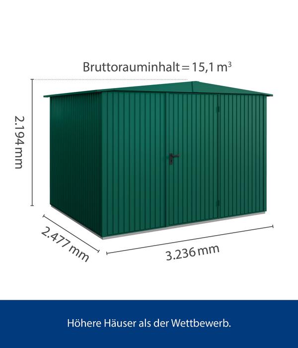 Hörmann Berry-Gerätehaus Classic-S Typ 3,