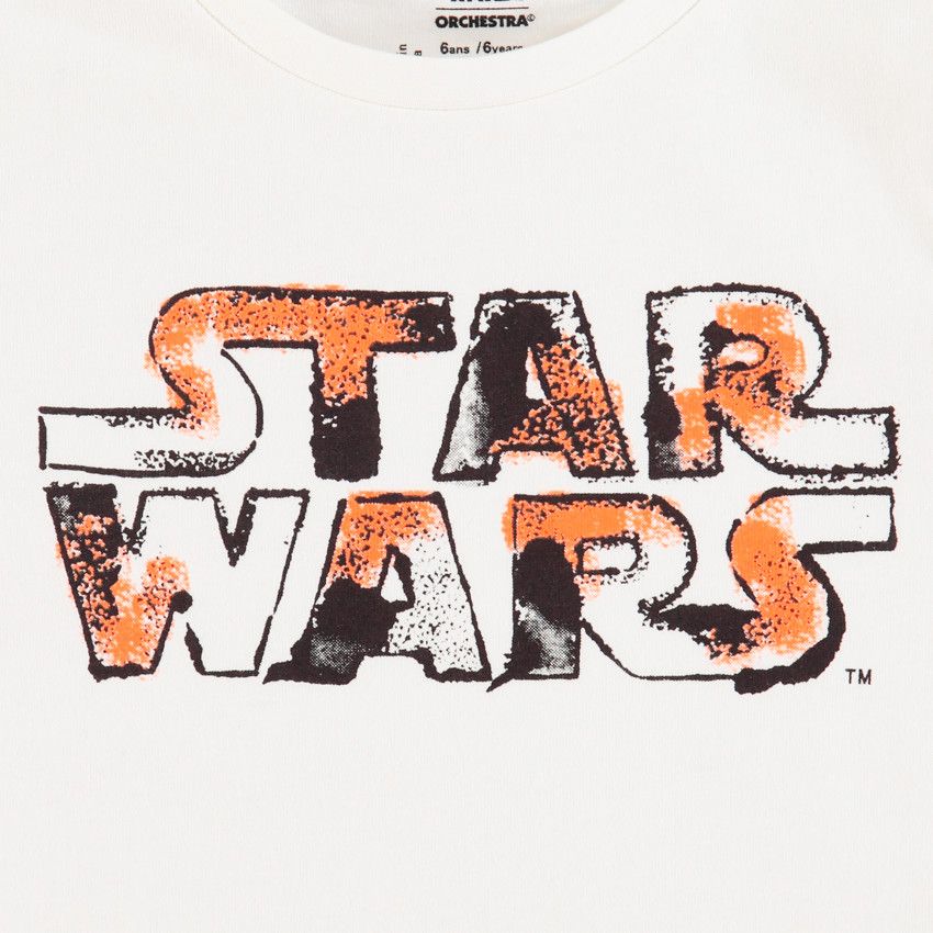 Pyjama en coton bio print Star Wars - Ecru