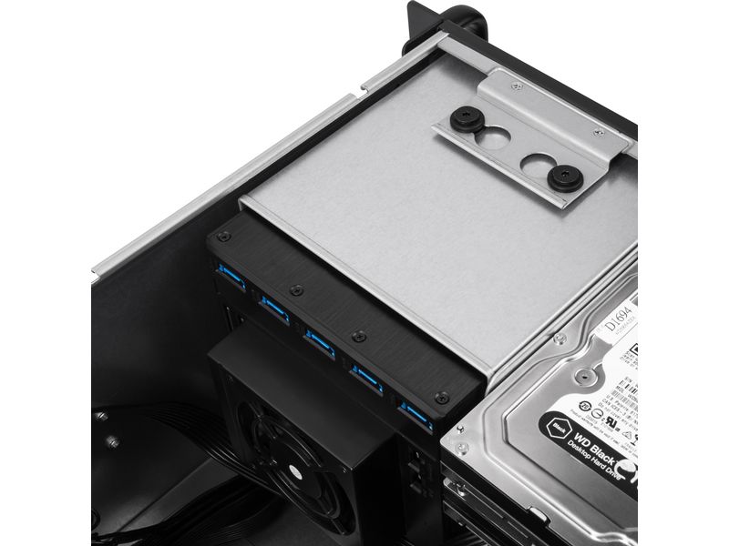 SilverStone Gehäuse RM41-506 Rackmount-Gehäuse mit zwei vorinstallierten 80-mm-PWM-Lüftern