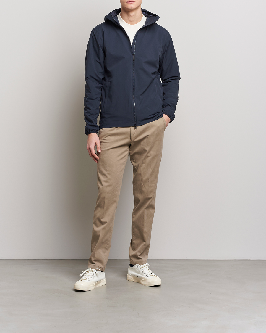 Scandinavian Edition Hood Waterproof Jacket Midnight Blue