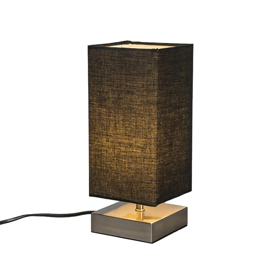Qazqa tafellampen milo tl zwart e14