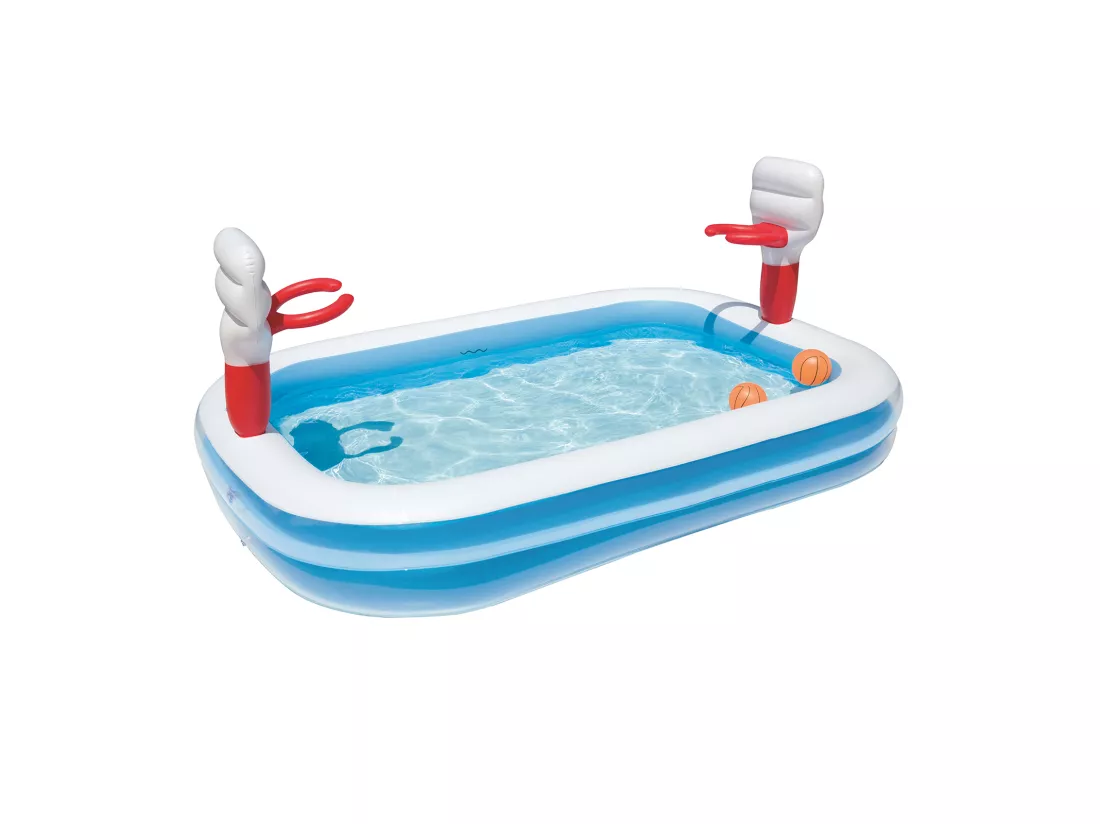 Piscine Gonflable Pour Enfants avec Panier de Basket Bestway 254x168x102 cm