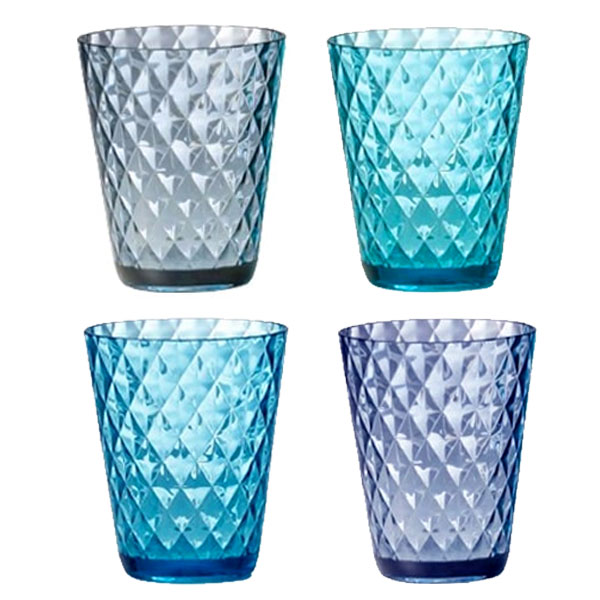Lot de 4 verres à eau Diamond 30 cl