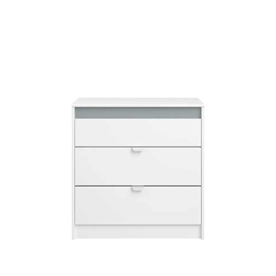 Ladekast Bobby - wit - 80x78,5x40,5 cm