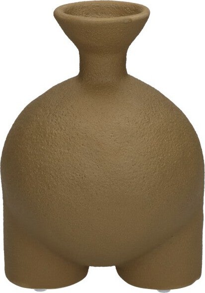 Vaas groenbruin D 12 H 16,5 cm