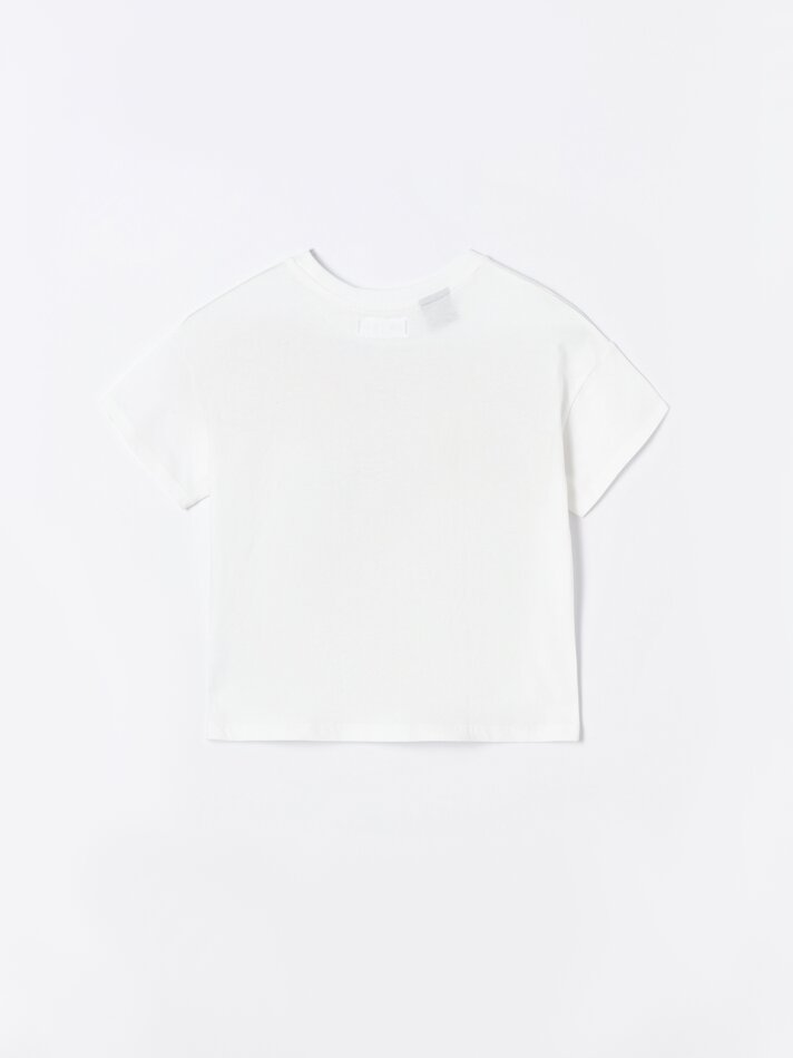 Camiseta com estampa da Minnie Mouse ©DS - Off White