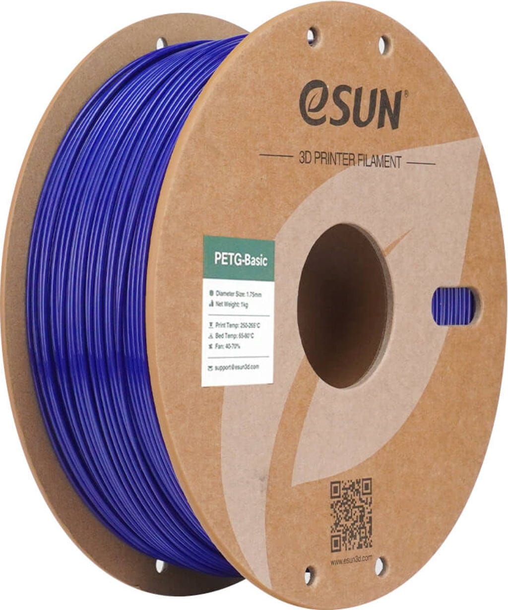 eSUN  PETG-Basic Blue, 1,75 mm / 1000 g    Technische Stärke von ABS trifft PLA Druckkomfort in Blue