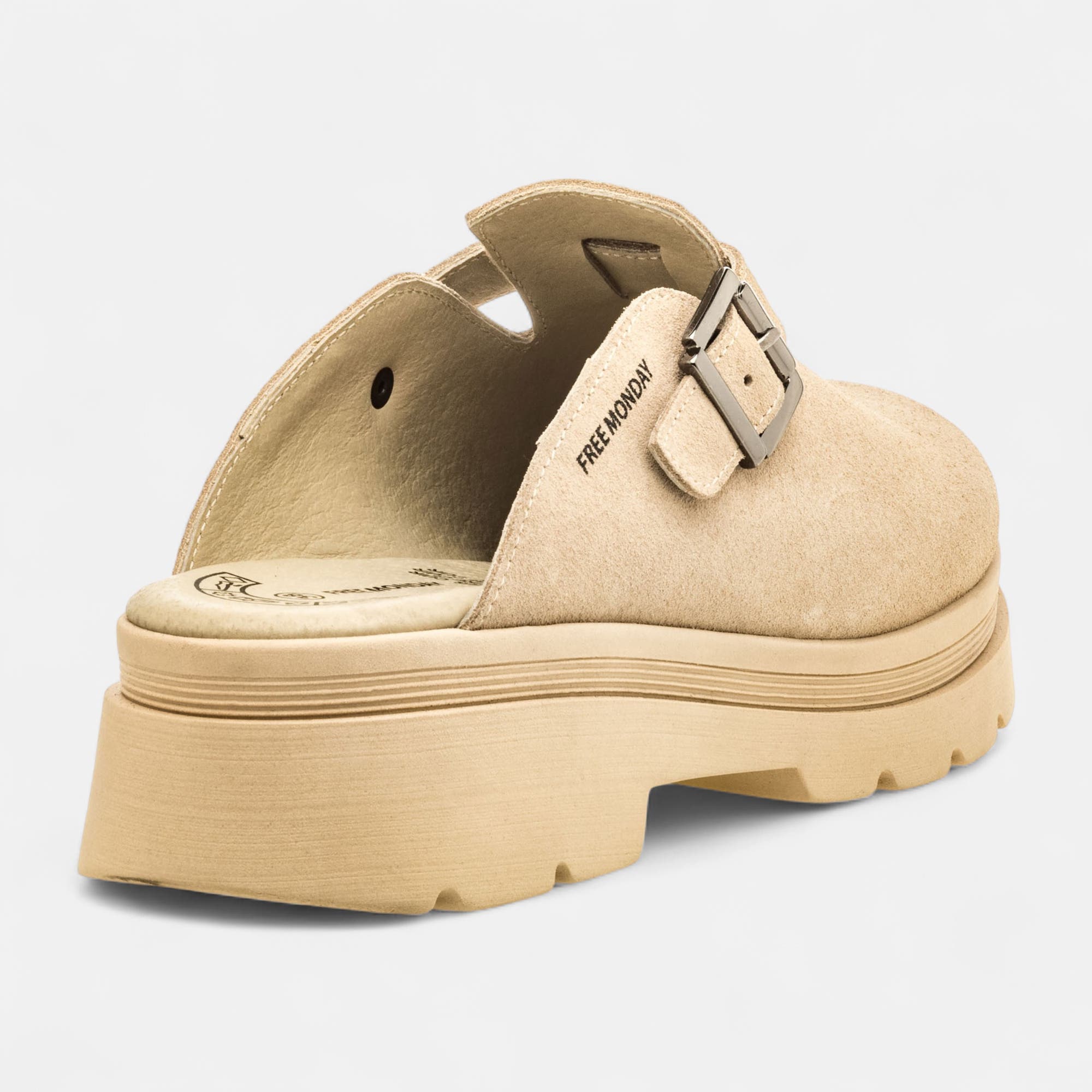 Mules Femme en cuir beige