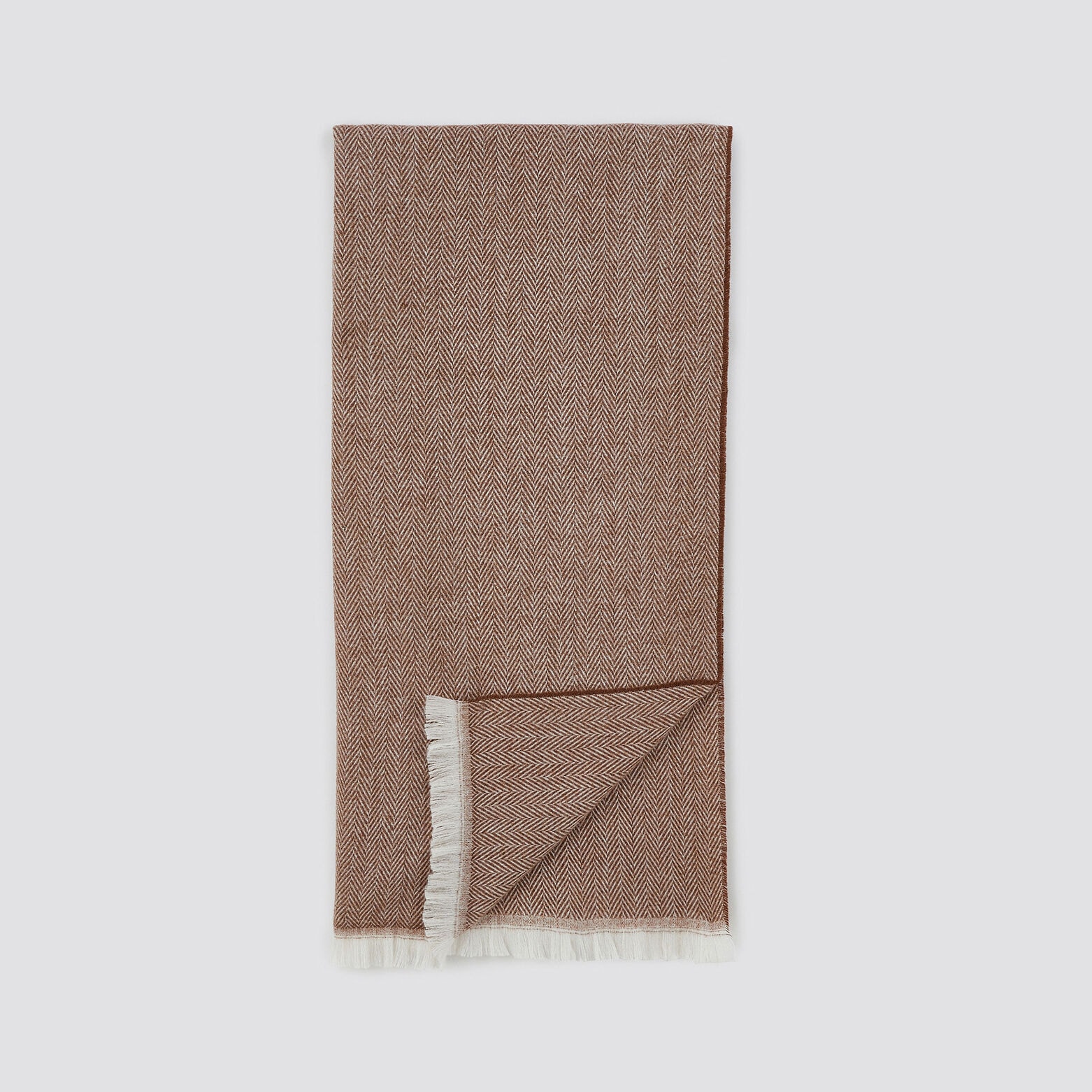 Écharpe faux uni avec laine Bleu foncé