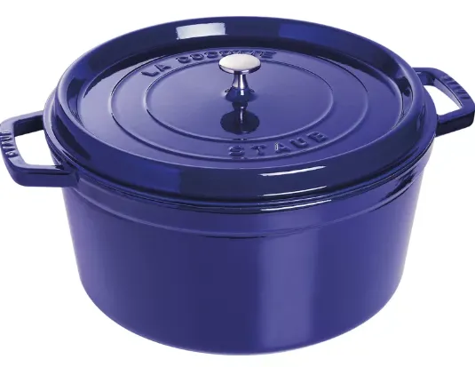ZWILLING STAUB LA COCOTTE, Gryde bradepande, Rund, Støbejern, Keramisk, Gas, Halogen, Induktion, Forseglet plade, Blå, dark-blue