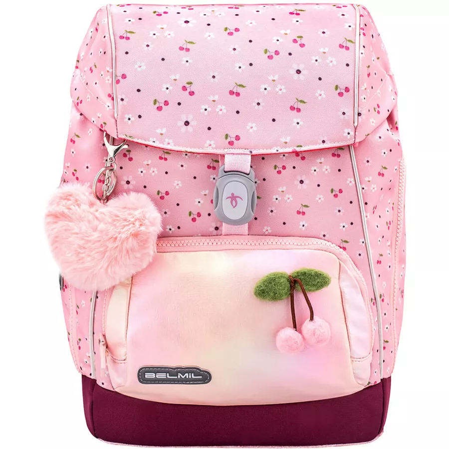 Belmil Schulranzen Premium Comfy Plus Set 6-teilig Cherry Blossom