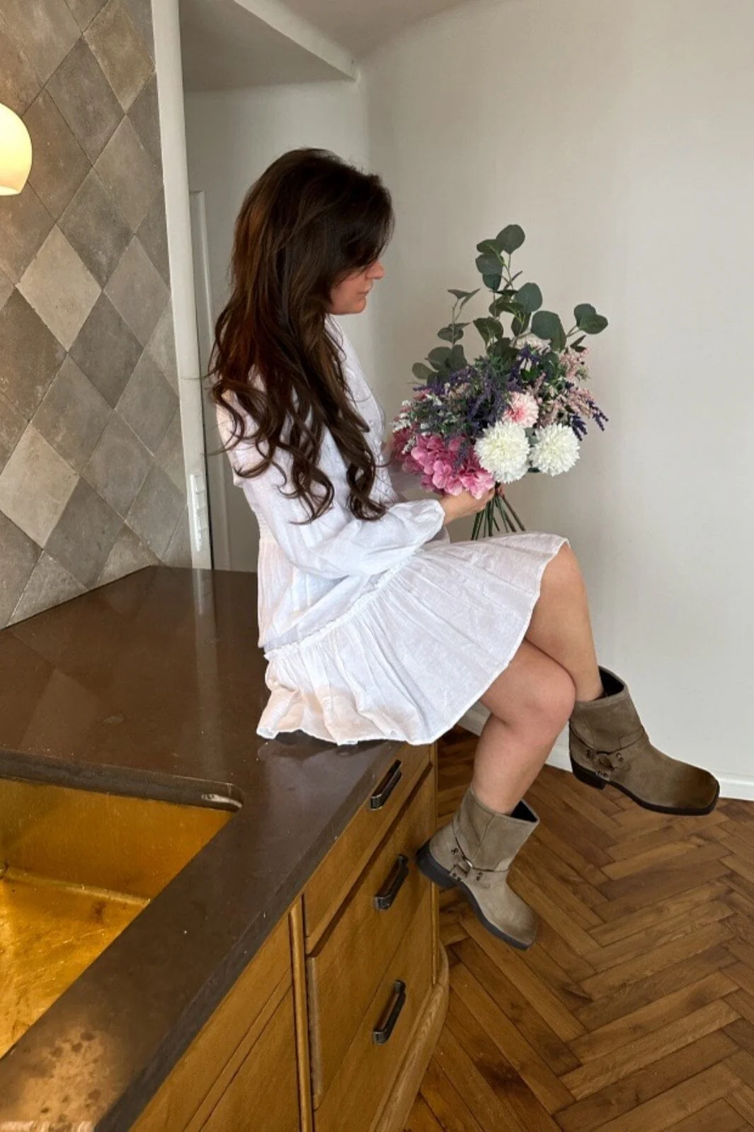 Neo Noir Rihana Linen Dress