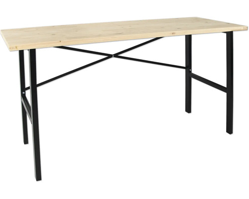 Werkbank van massief hout, 159 cm, 200 kg