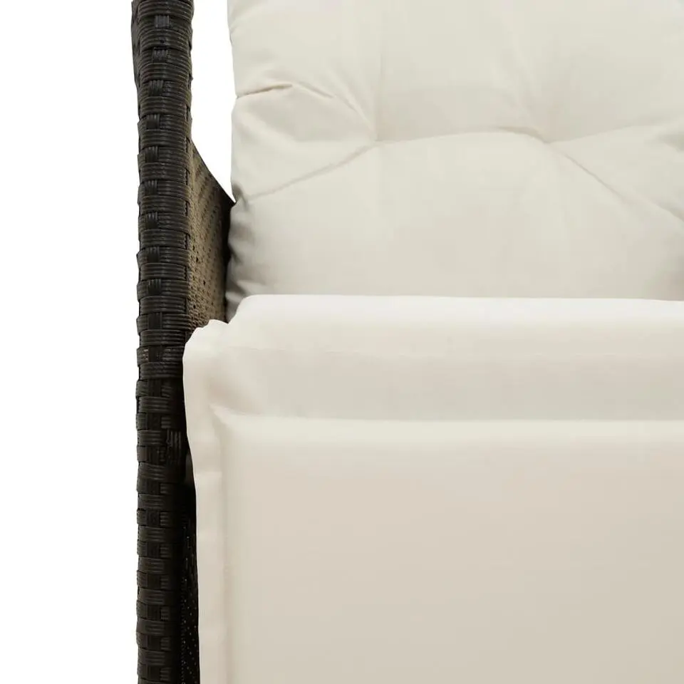 vidaXL - Tuinbank - Zwart - Poly rattan