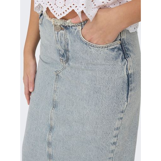 ONLY Khloe Denimnederdel, Light Blue Denim, M