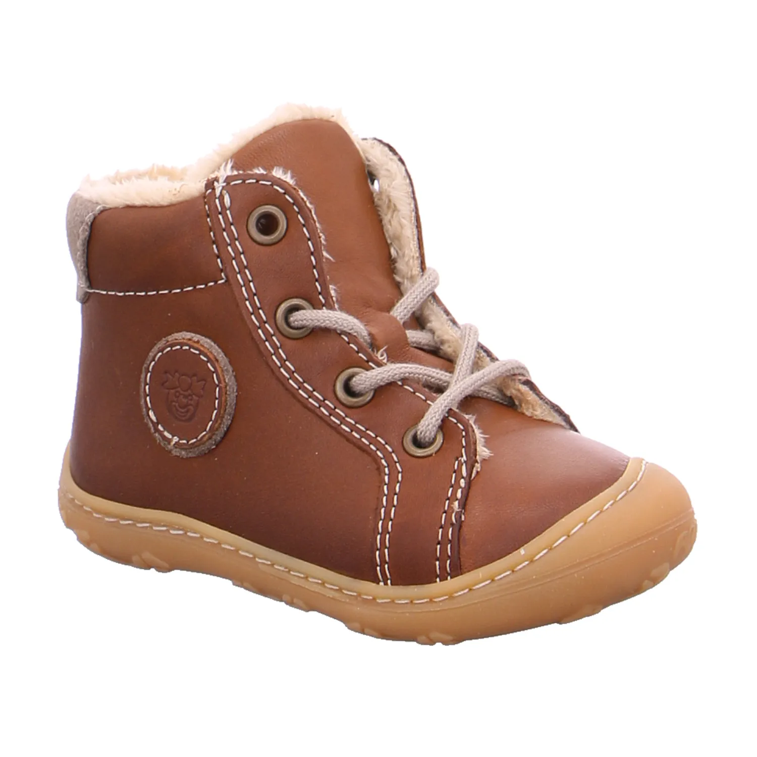 PEPINO Lauflernschuh Cognac Leder  Bottine