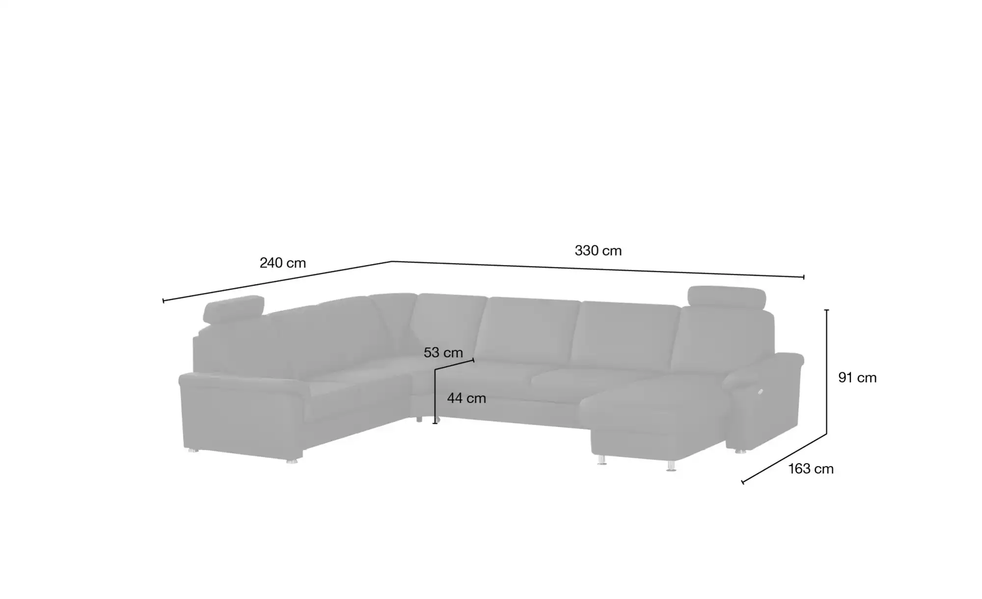 meinSofa Wohnlandschaft Leder Carolin
