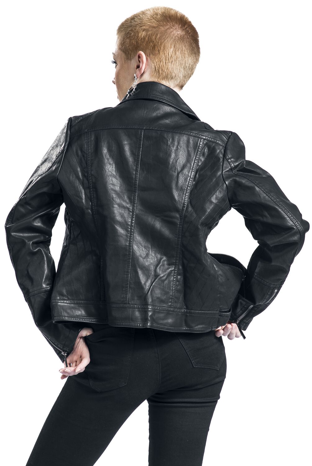 Veste en Simili-Cuir Classique | QED London Veste en imitation cuir