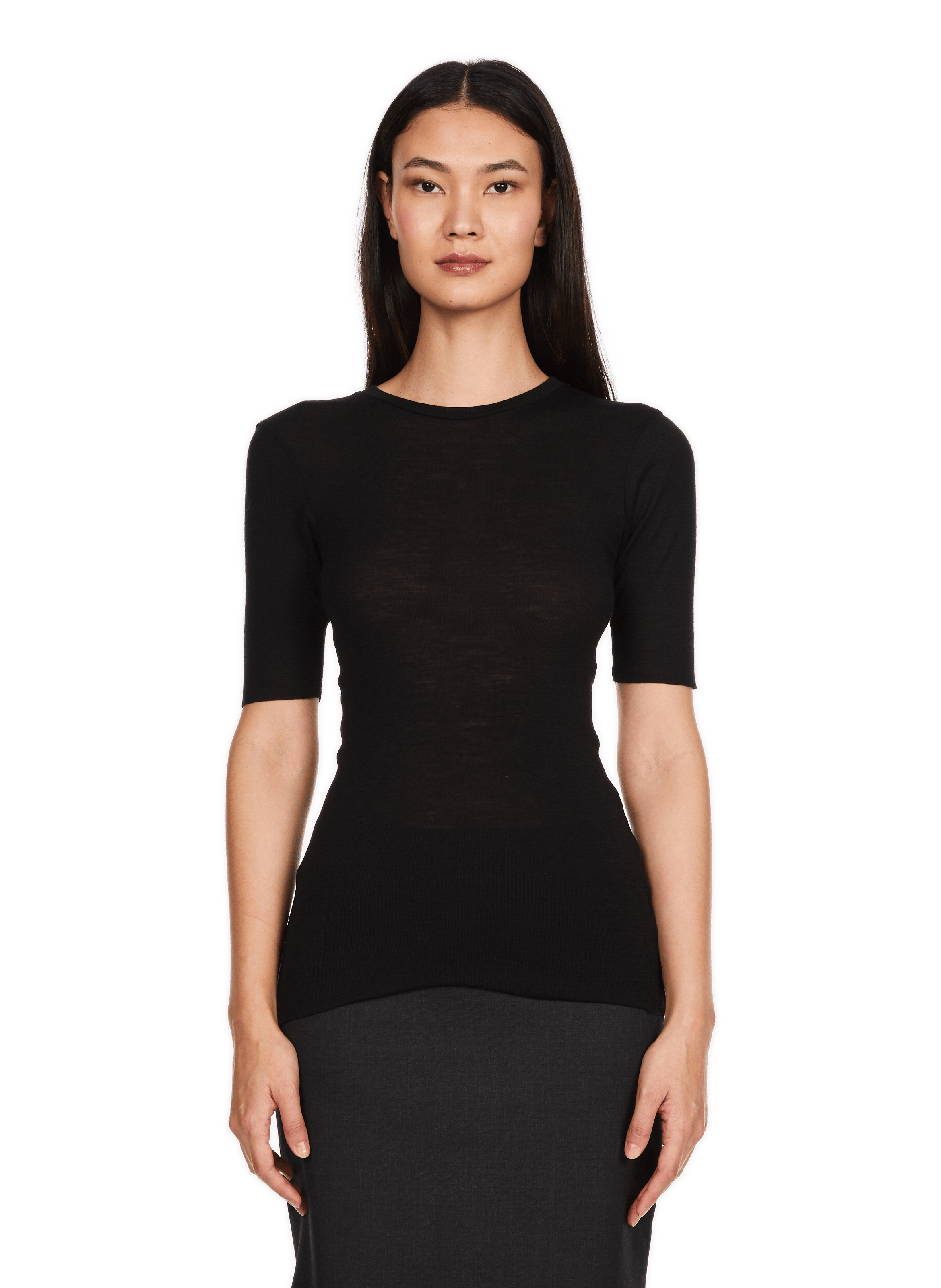 UCOS - Tee-shirt manches courtes en laine| Noir