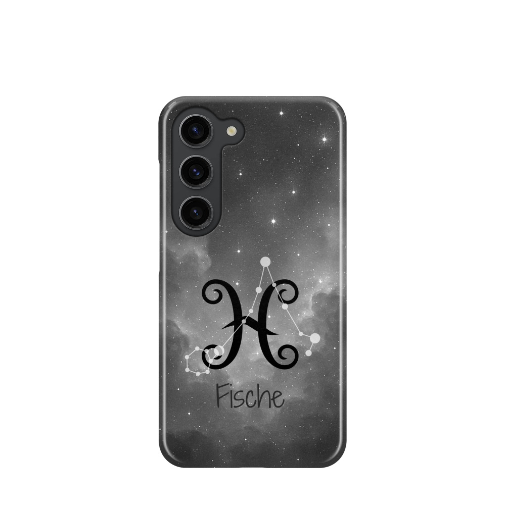 Samsung Galaxy S23 5G Kunststoff Hülle Fische 4 - Grau
