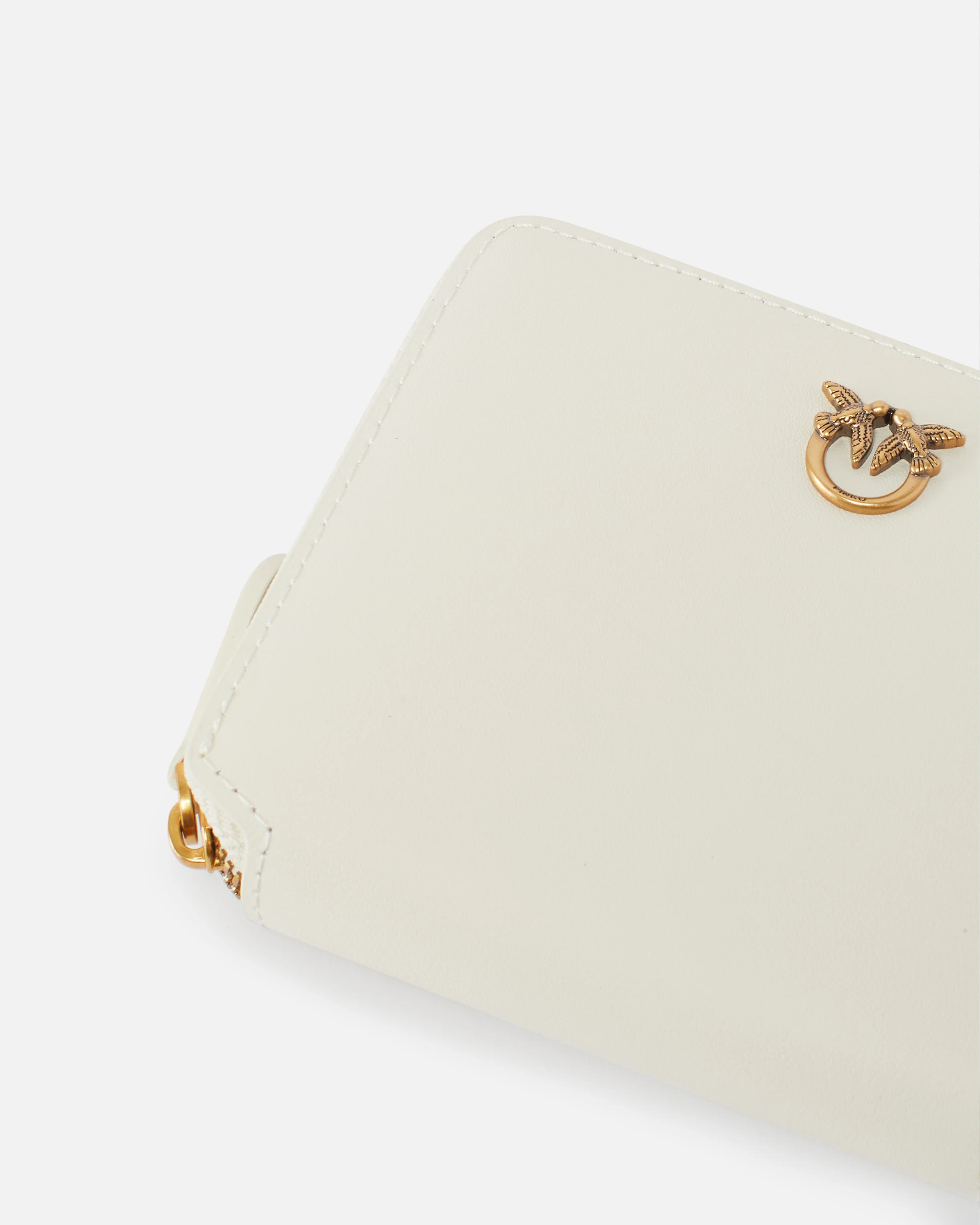 CARRÉ - Portefeuille carré à contour zippé | Blanc
