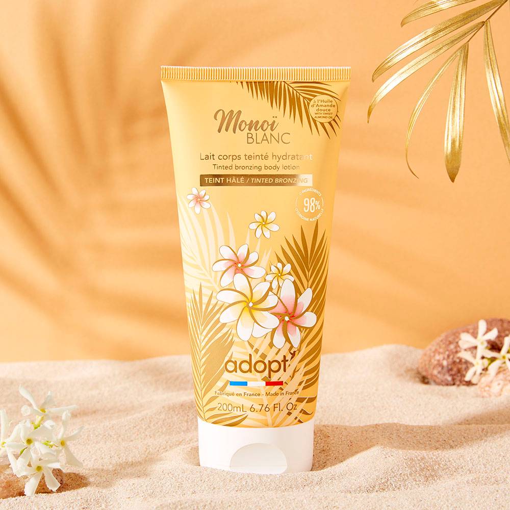 Monoï blanc Lait corps teinté hydratant 200 ml