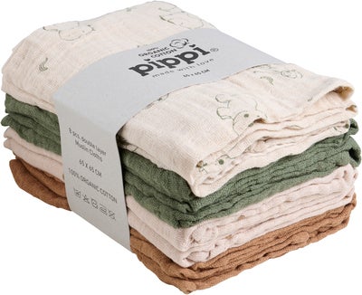 Pippi Musselintepper 8-Pack, Deep Lichen Green