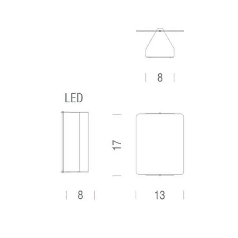 Nemo Applique à Volet Pivotant wandlamp LED wit/geel