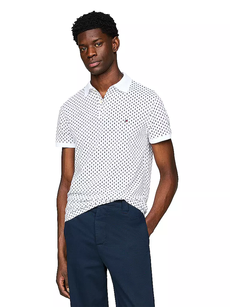 TOMMY HILFIGER Poloshirt Slim Fit weiss
