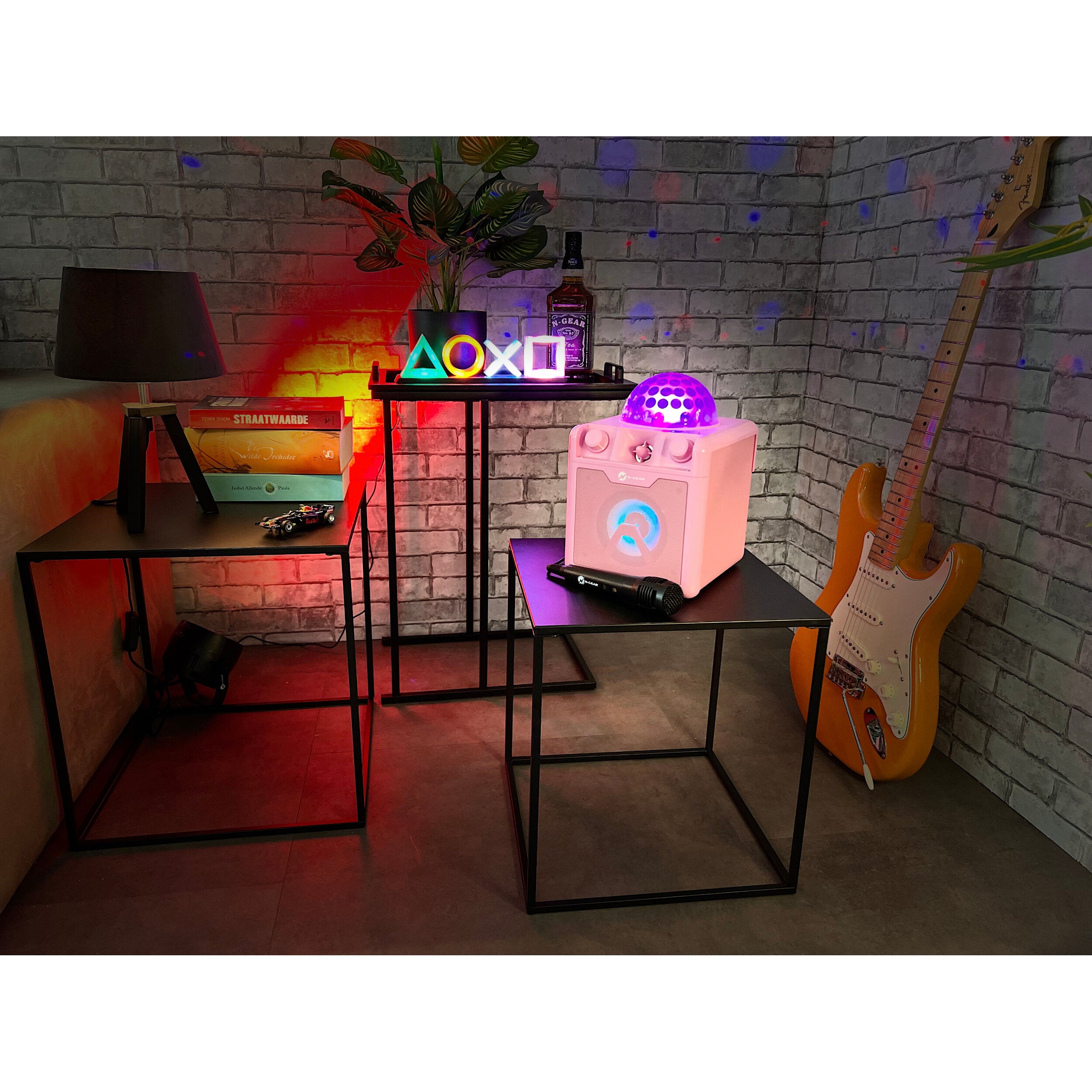 N-Gear Disco Block 410 Pink mobiele Disco/Karaoke speaker