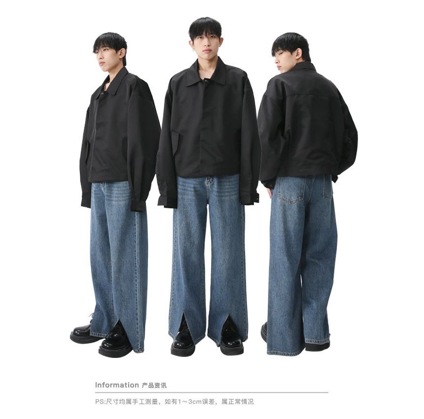FAERIS - Hoge taille wijde jeans