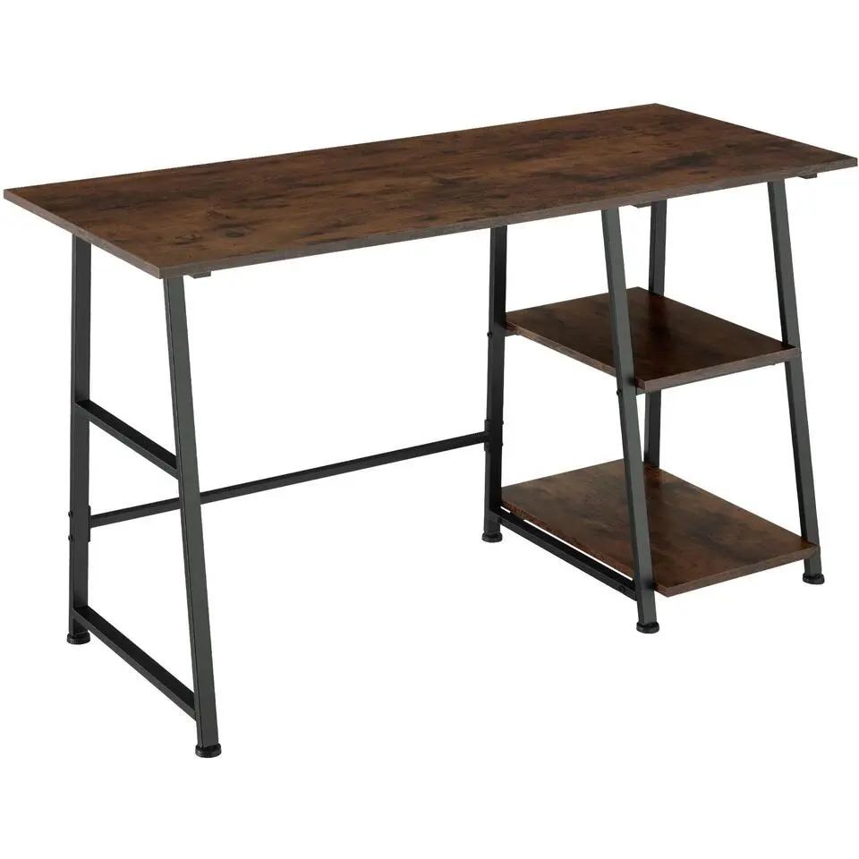 tectake Bureau Paisley 120x50x73,5cm, Industrieel Hout Donker, Rustiek